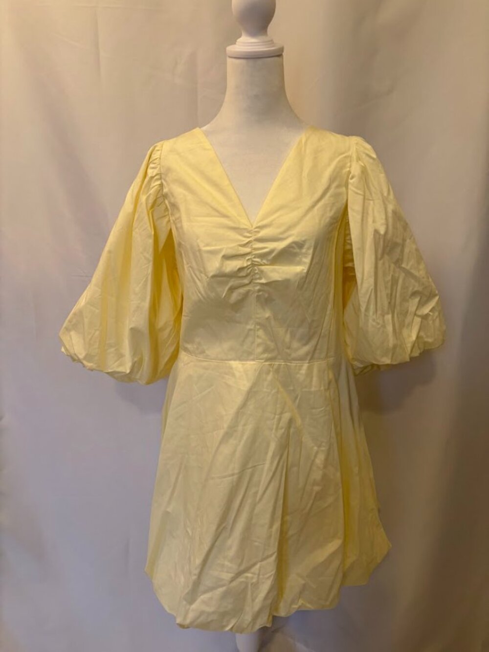 NWT H&M Coctail Light Yellow Color Dress - Size Large